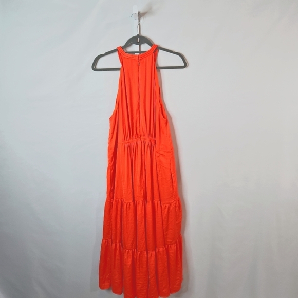 Elie Tahari Orange Maxi Dress Size 16 - Picture 6 of 11